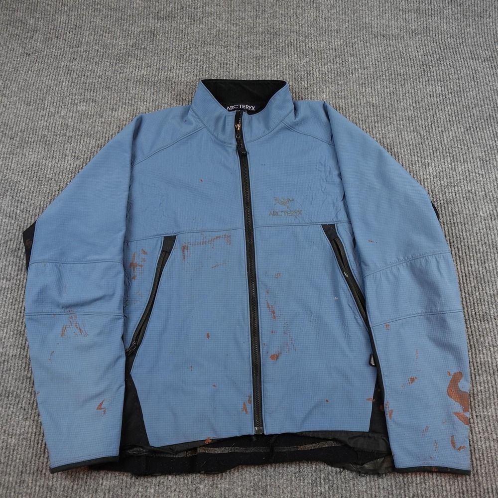 Arcteryx Sigma LT Jacket Mens XL Blue Softshell Windstopper Hiking Jacket